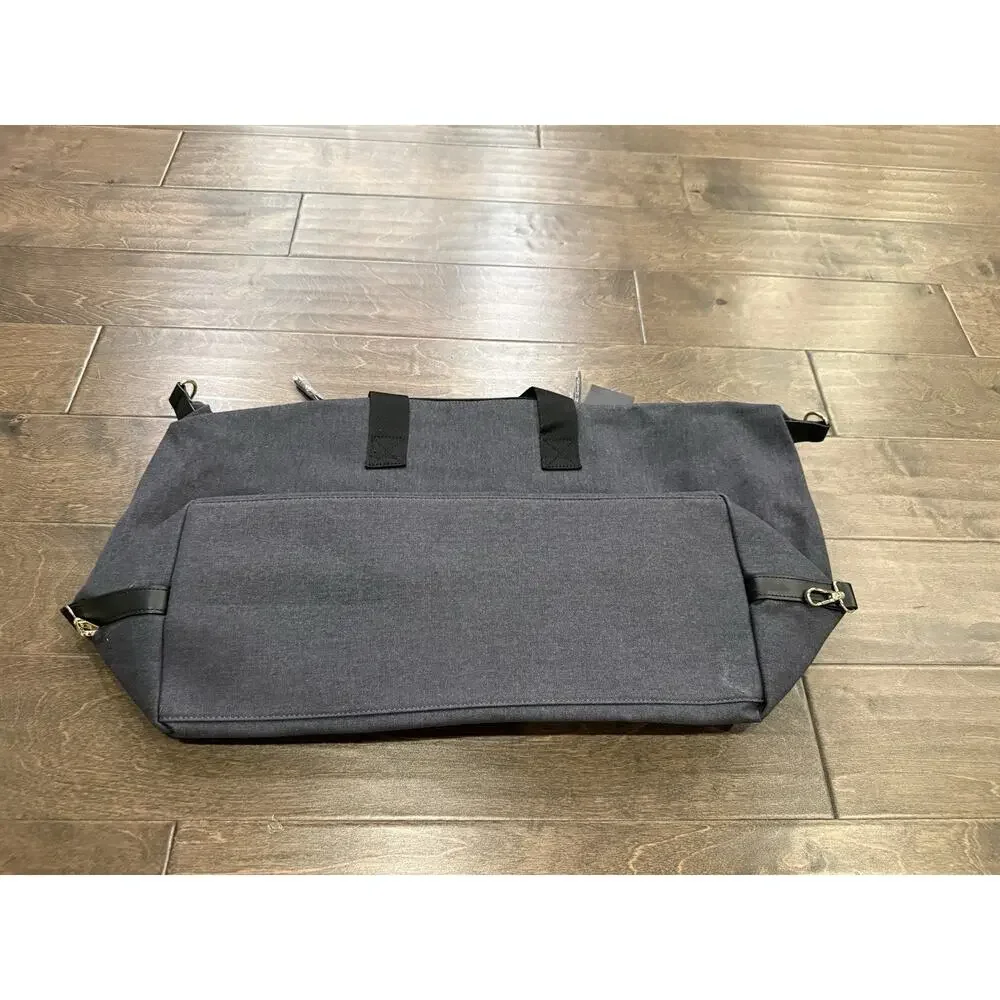 London Fog Collection Gray 100th Anniversary Canvas Duffel Bag NWT New